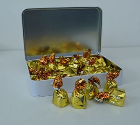 Boite mtal personnalis truffes au chocolat fabrication Franaise